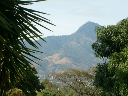 San Salvador's Volcano viwed from the garden.
