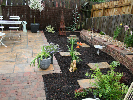 view of garden just planted up