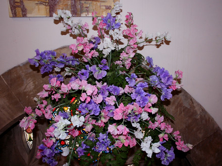 Sweet Peas - A flower arrangement for our Church    