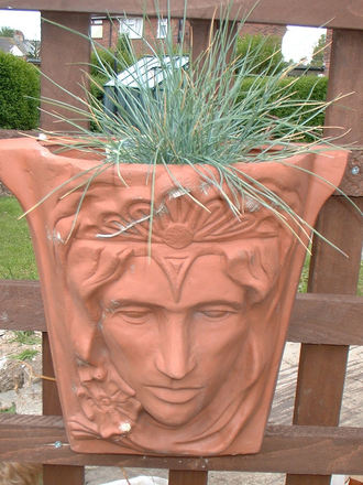 Queen's head wall pot
