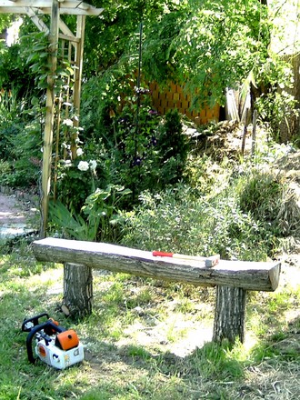 New rustic bench