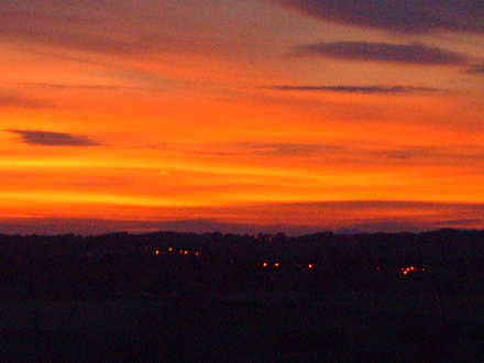 the sky at night 