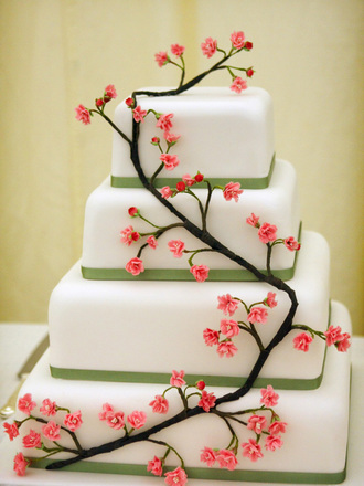 Cherry Blossom Wedding Cake