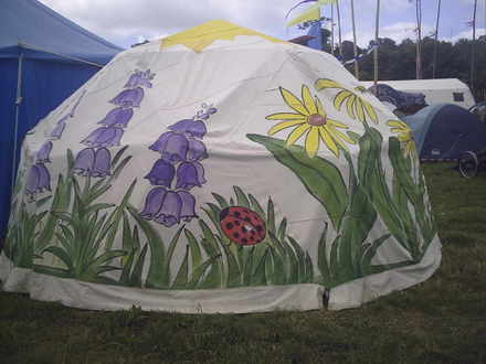 tent at glastonbury festival