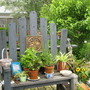 My old bench ...made from fencing scraps... needs an overhaul.