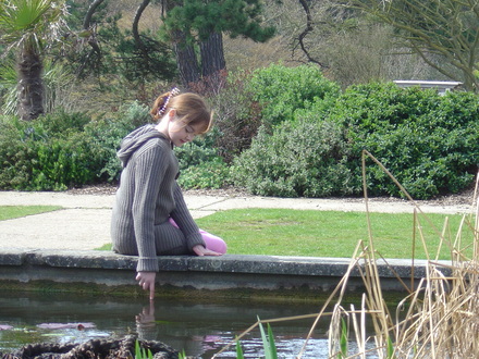 Kay by the pond