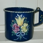 Flower painted milk can