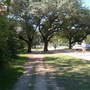 The trail closest to the woods/golf course, Memorial Park.