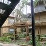 Damage inside the apartment courtyard.