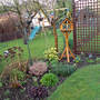 Trellis bed/bird table.